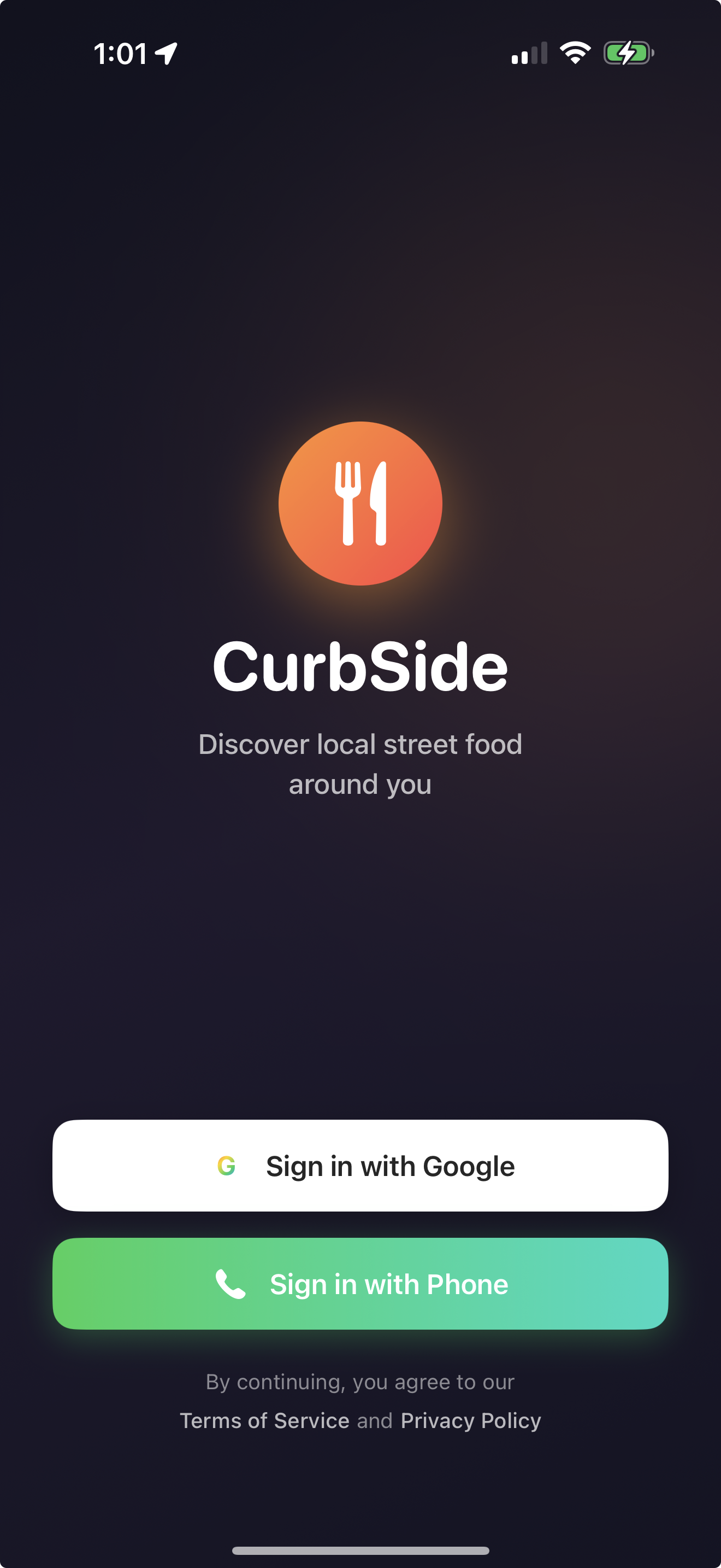CurbSide App Screenshot