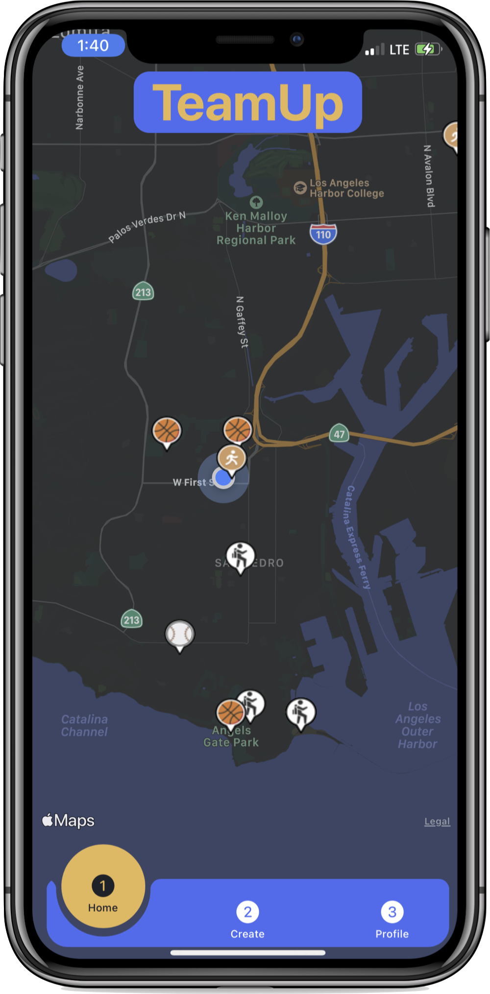TeamUp App Screenshot